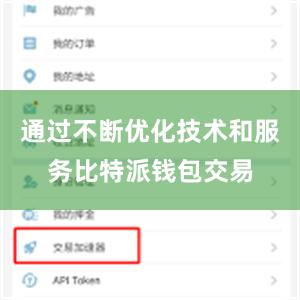 通过不断优化技术和服务比特派钱包交易